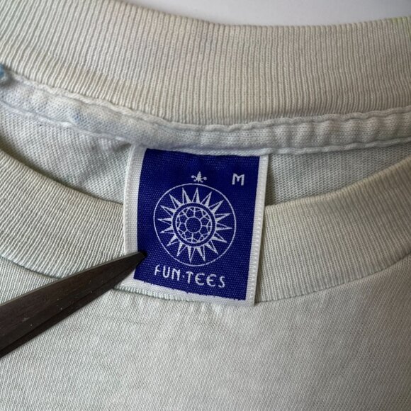 Vintage 90s Jamaica Joe's T Shirt Womens Green White Medium M USA Single Stitch - Picture 5 of 16